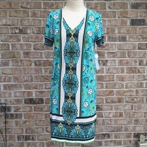 NWT London Times Floral Short Sleeves Dress 6